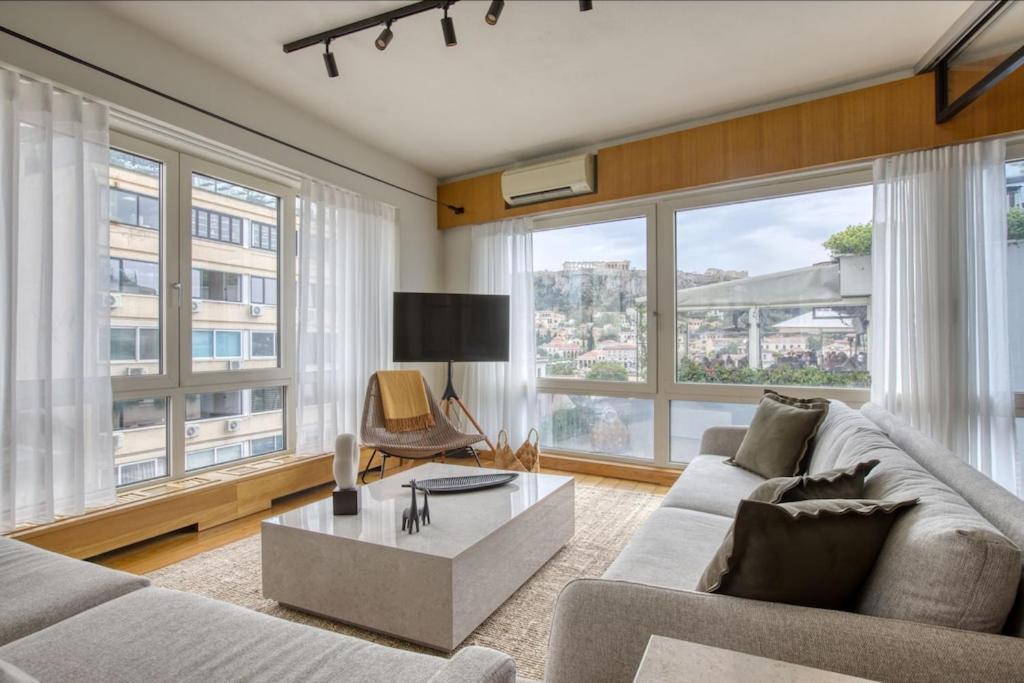 Apartament Sunny Luxury Loft,Stunning Acropolis View, Jacuzzi Ateny Zewnętrze zdjęcie