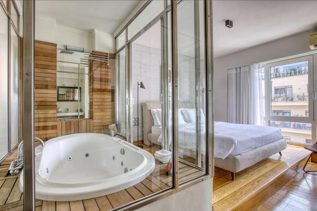 Apartament Sunny Luxury Loft,Stunning Acropolis View, Jacuzzi Ateny Zewnętrze zdjęcie