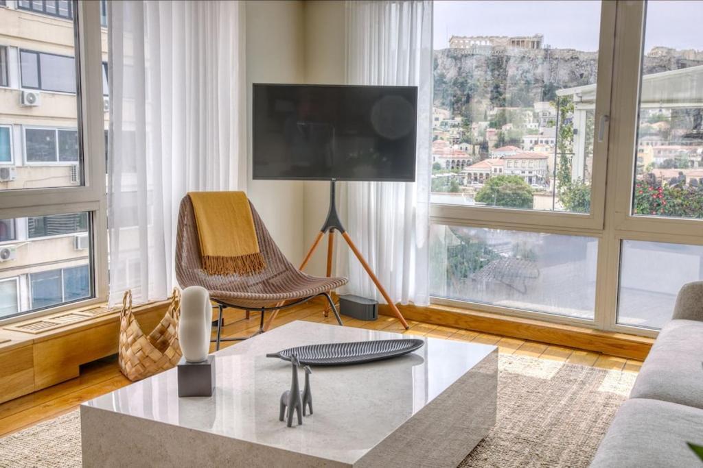 Apartament Sunny Luxury Loft,Stunning Acropolis View, Jacuzzi Ateny Zewnętrze zdjęcie
