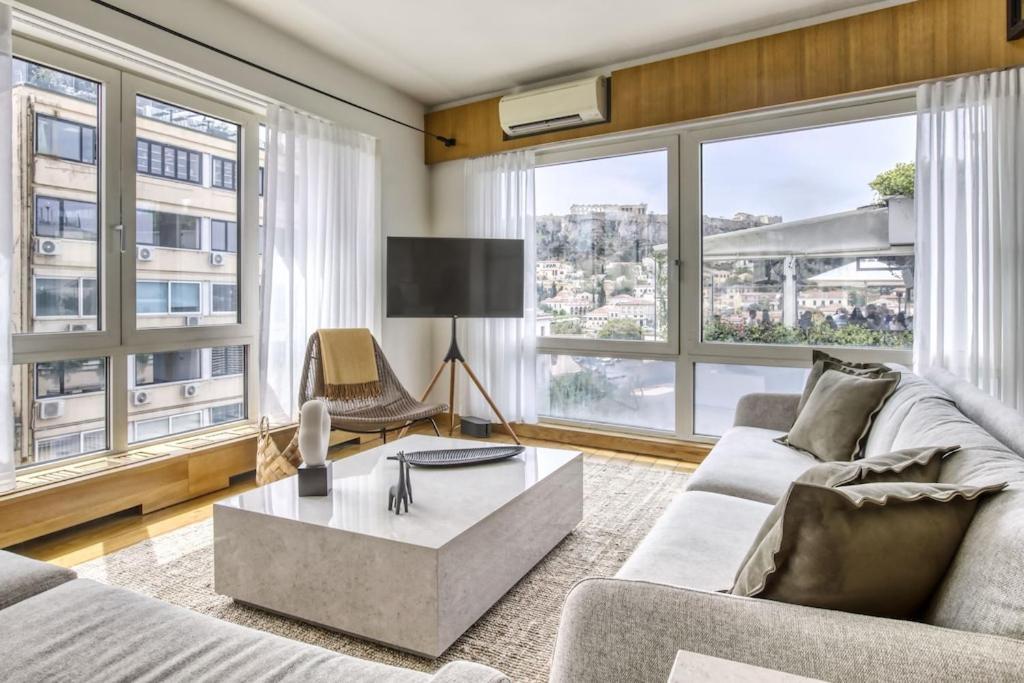 Apartament Sunny Luxury Loft,Stunning Acropolis View, Jacuzzi Ateny Zewnętrze zdjęcie